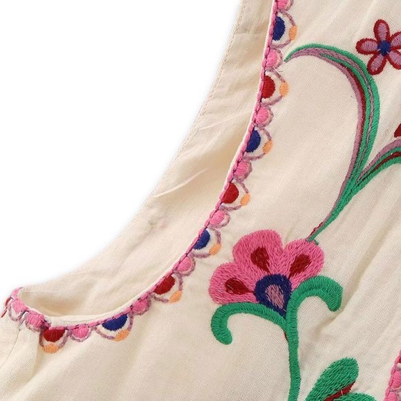 Black Paisley Boho Floral Embroidered Vest